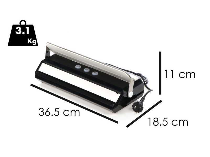 Tre Spade Takaje VacuumMachine Nera - Macchina sottovuoto - Barra saldante da 33cm