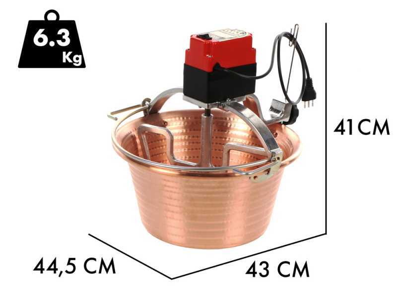 NuovaFac Cuoca Automatica - Paiolo elettrico in rame martellato a induzione - 14L - 30W