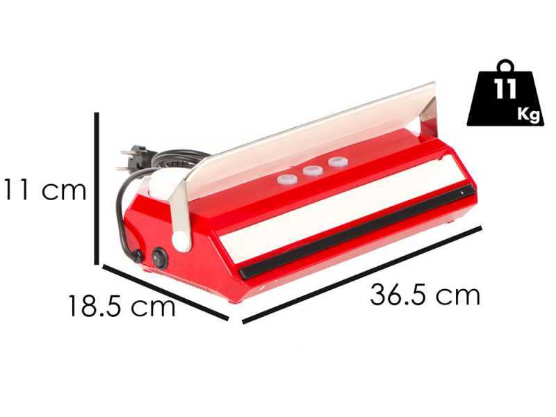 Tre Spade Takaje VacuumMachine Rossa - Macchina sottovuoto - Barra saldante da 33cm