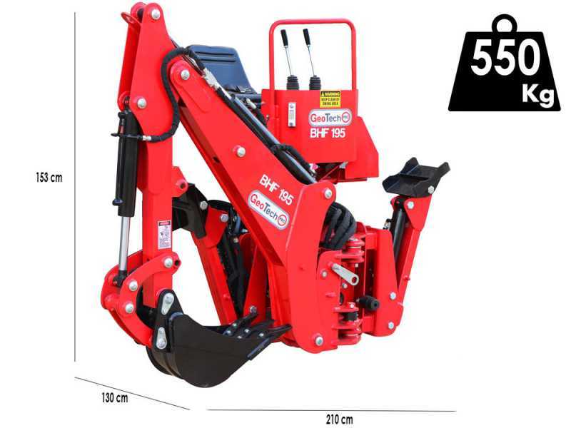GeoTech-Pro BHF 195 - Retroescavatore per trattore fisso