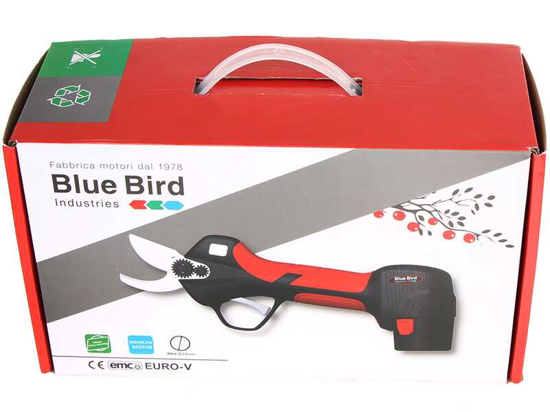 Blue Bird PS 23-25 Faster - Forbice elettrica da potatura - 2x 12.6V 2,5 Ah - Diametro di taglio 23mm
