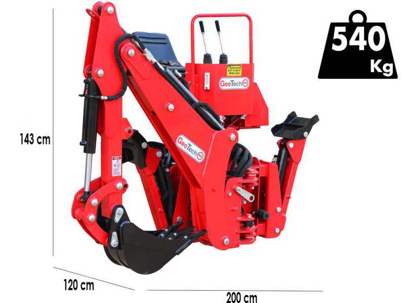 GeoTech-Pro BHF 225 - Retroescavatore per trattore fisso