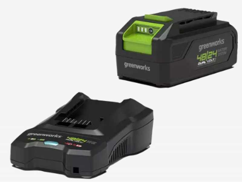 Greenworks GD48TCS - Elettrosega a batteria 48V 2Ah - Lama da 30cm