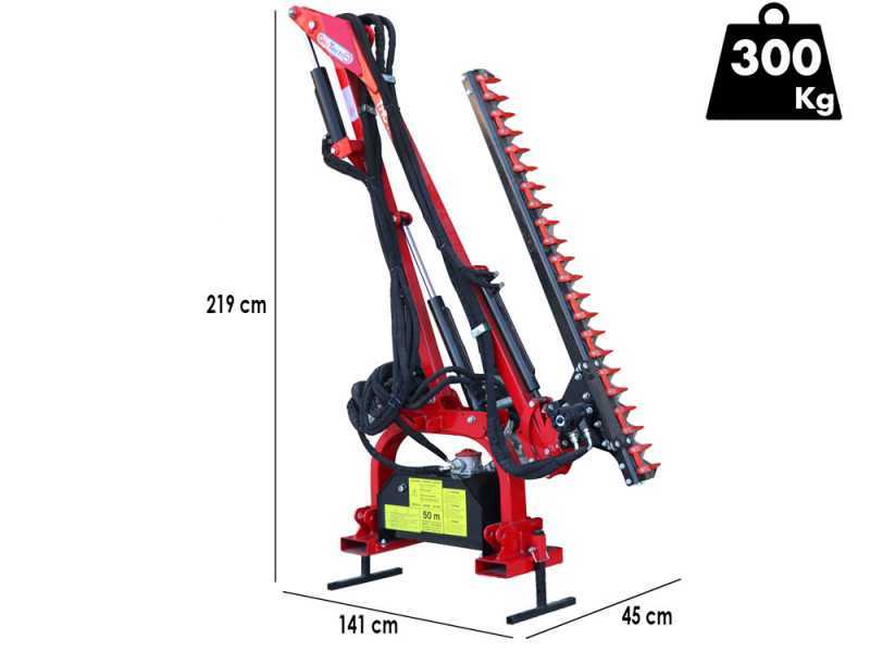 GeoTech-Pro THC 160 - Braccio tagliasiepi per trattore