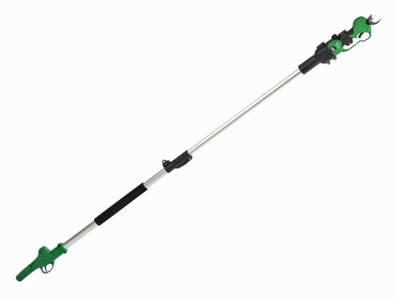 GreenBay TopCut 28 - Forbice elettrica da potatura su asta - 2x 16.8V 2Ah - 150/210 cm