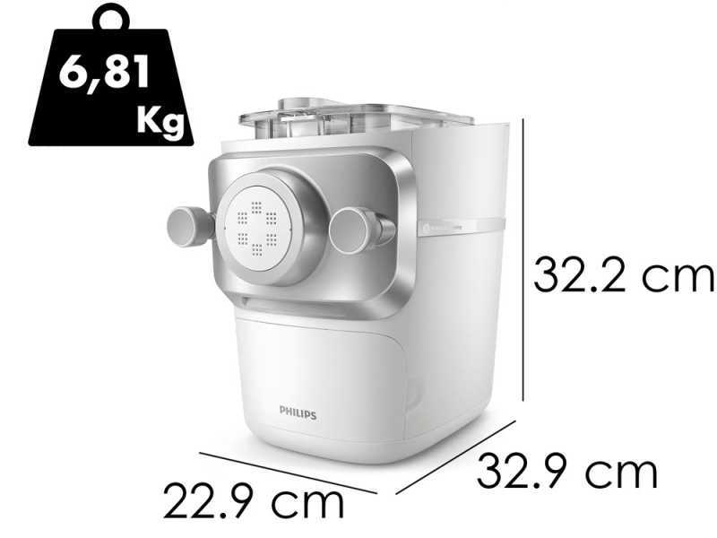 Philips Pasta Maker 7000 HR2660/00 - Macchina per la pasta elettrica 2 in 1 - Impasta ed estrude