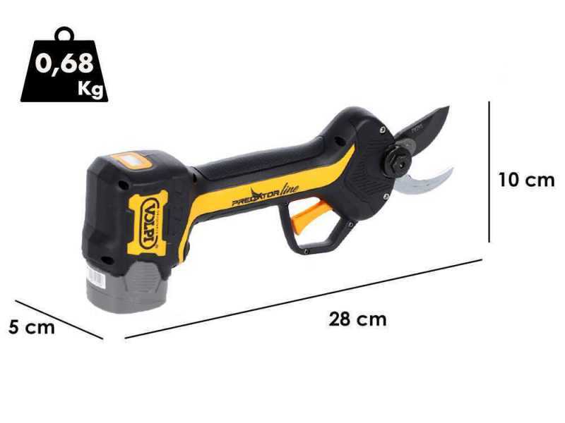 Volpi PV295 - Forbice elettrica da potatura - Diametro di taglio 28mm - SENZA BATTERIA E CARICABATTERIA
