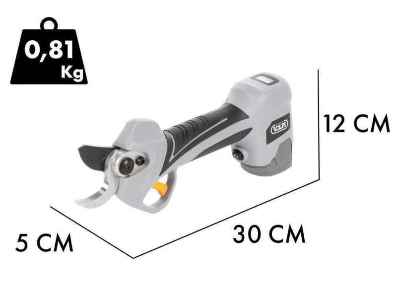 Volpi KV360 - Forbice elettrica da potatura - Diametro di taglio 32mm - SENZA BATTERIA E CARICABATTERIA