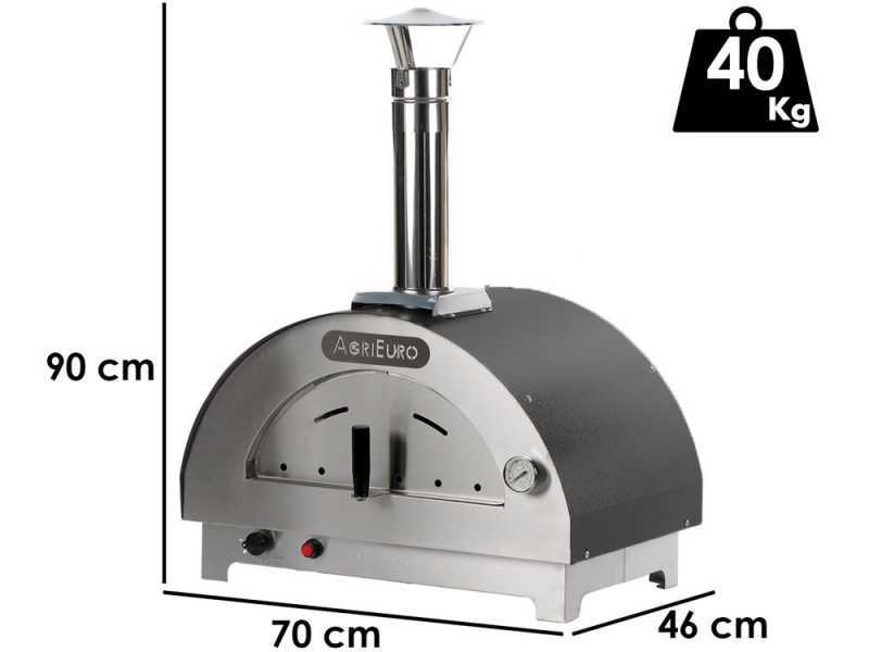 Forno a gas per pizza da esterno Antracite - per 1 pizza
