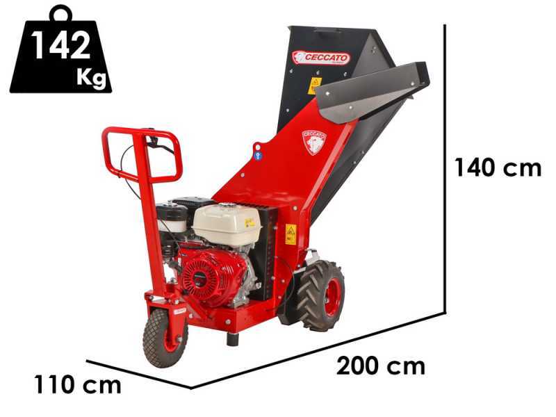 Ceccato Tritone Maxi semovente a ruote - Biotrituratore a scoppio - Motore Honda GX390