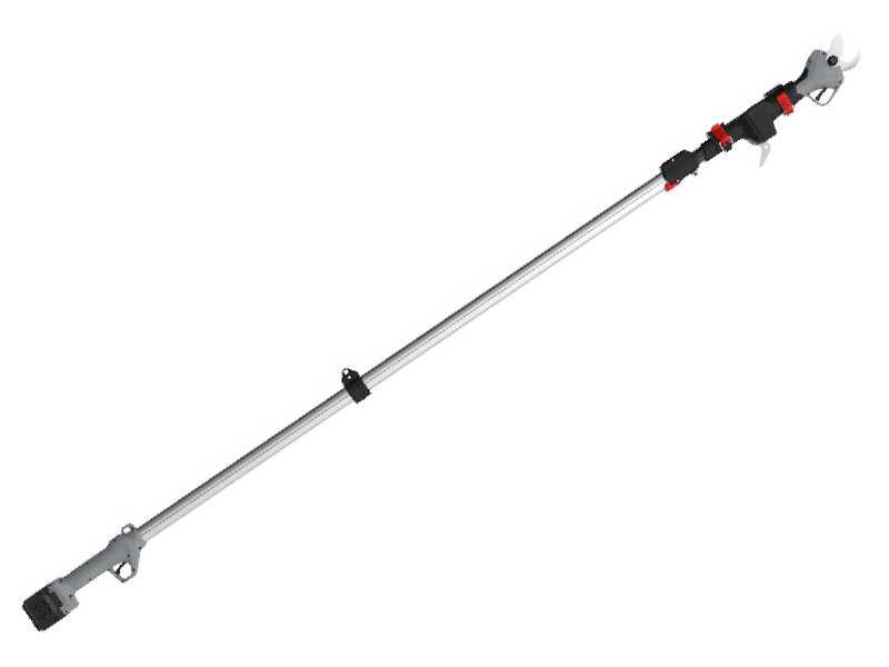 Volpi KV390 - Forbice elettrica da potatura - 2x 21.6V 2.5Ah + Asta di prolunga - Diametro di taglio 40mm