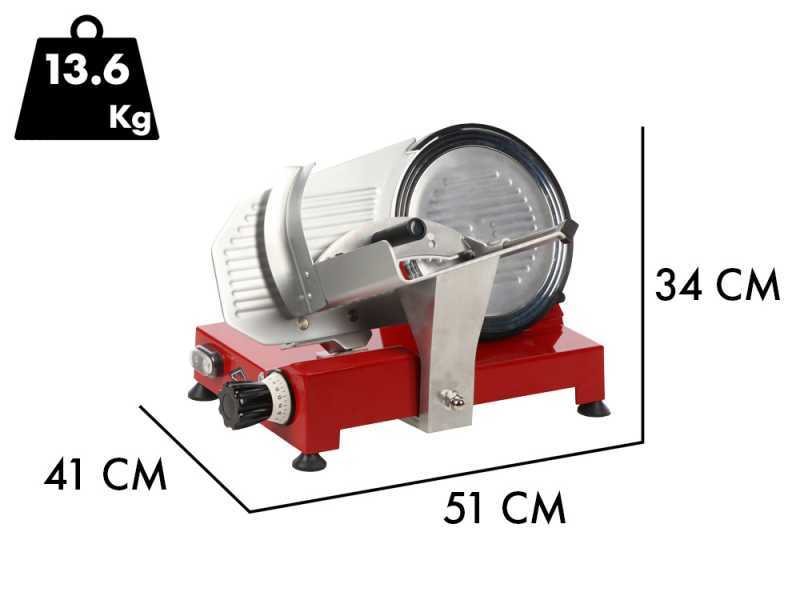 Celme ALFA 250 Rossa - Affettatrice con lama in acciaio 250 mm