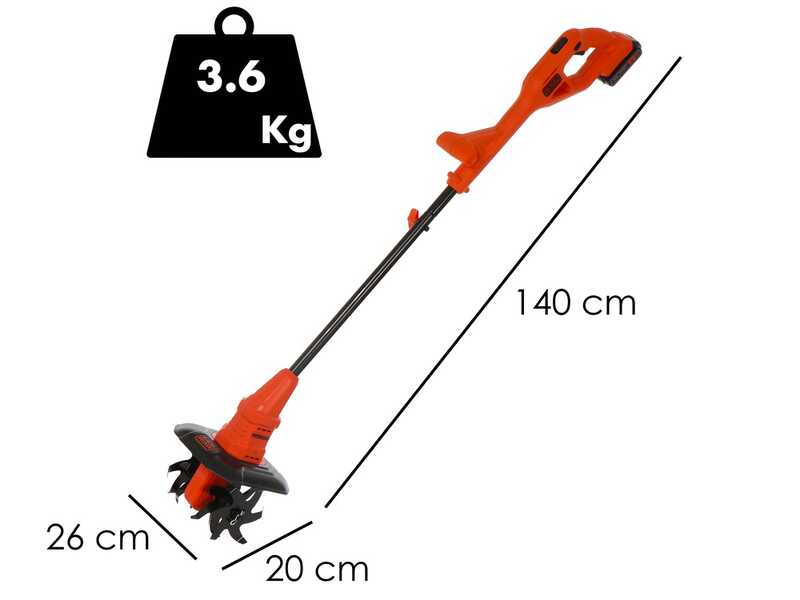 Black &amp; Decker BETL1820L-QW - Motozappa a batteria 18V 2Ah + in omaggio batteria 18V 2Ah
