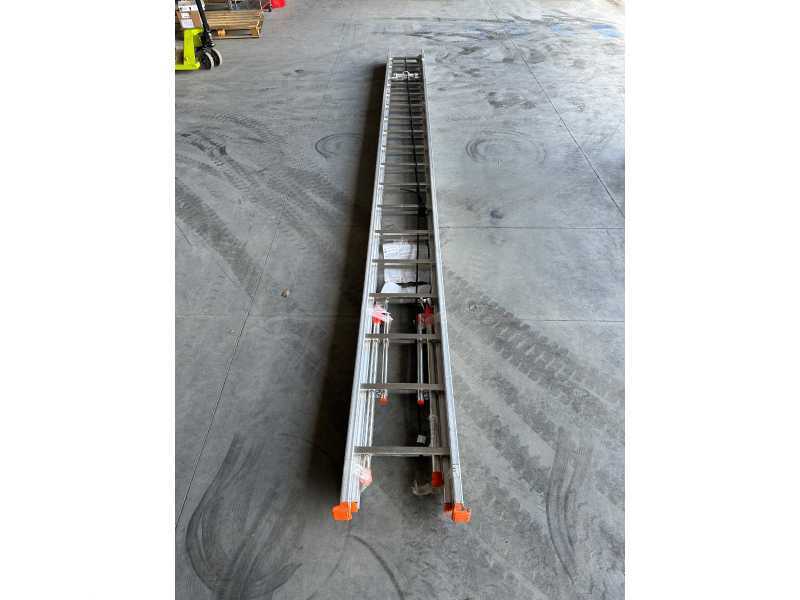 OUTLET -  DIFETTI ESTETICI - Scala a rotaia con fune in alluminio a 2 elementi FACAL ROLLER - 18+18