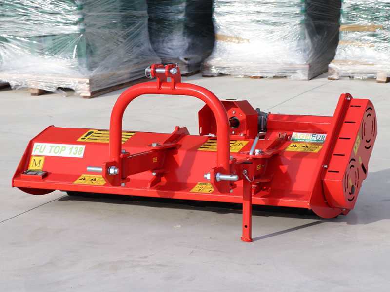 Trinciaerba per trattore Fu Top 138 M - Serie leggera - Spostamento manuale - Presa di forza antioraria (Rotazione a sinistra)