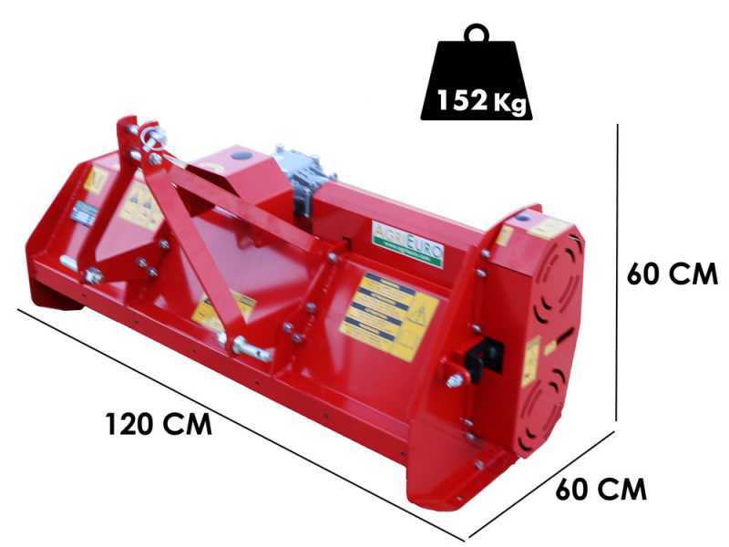 Trinciaerba per trattore Disco 115 GM - Serie leggera - Presa di forza antioraria (Rotazione a sinistra)