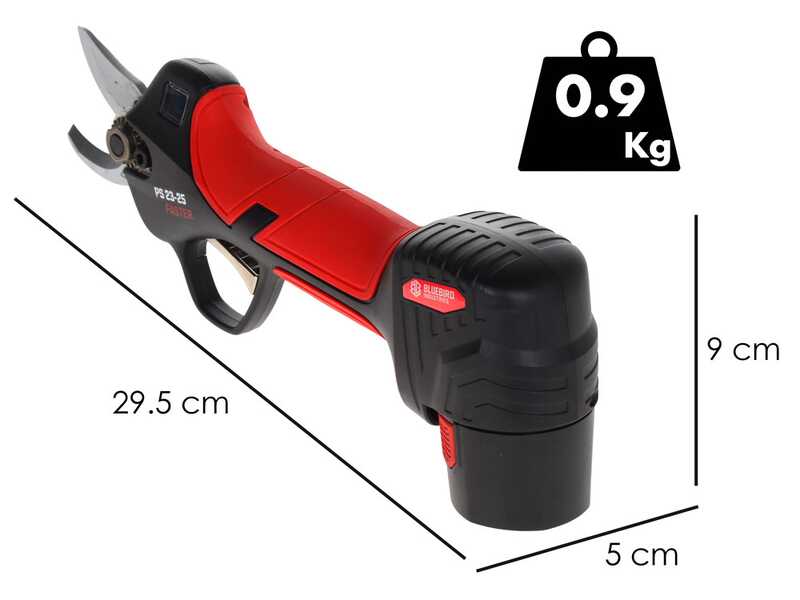 Blue Bird CS 22-04 &amp; PS 23-25 Faster - Kit Potatore a batteria + Forbici elettriche da potatura - 12.6V  2.5Ah