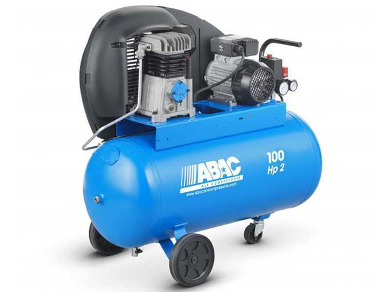 ABAC Compressore aria elettrico 100 litri lt lubrificato ad olio a cinghia Abac Hp 3 