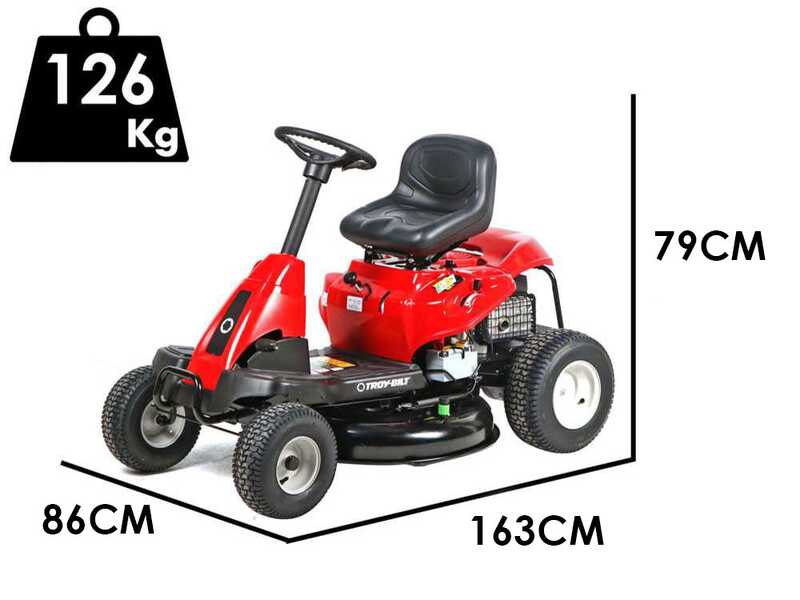 Troy-Bilt TB 76T-S - Trattorino tagliaerba - con scarico laterale - Motore da 382cc -  Avviamento elettrico