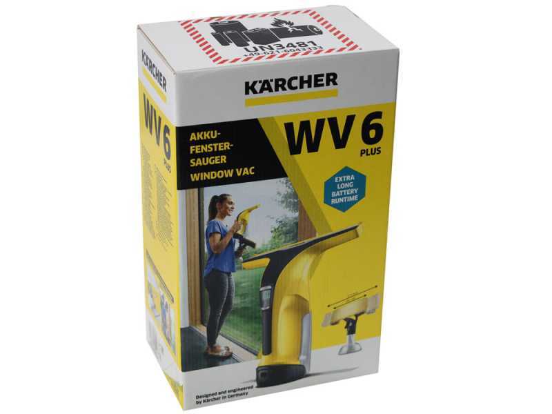 Karcher WV 6 Plus EU - Lavavetri a batteria - aspiragocce portatile