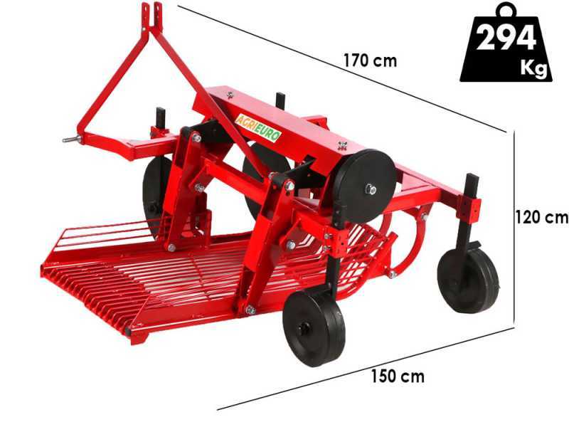 Scavapatate DM 100 con scarico laterale per trattore  - Setaccio oscillante