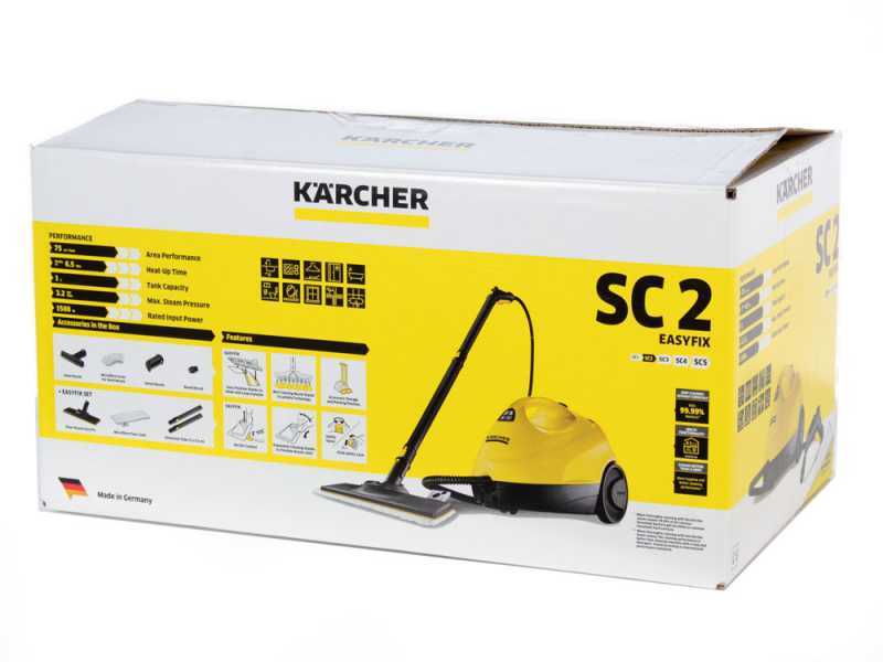 Karcher SC2 EasyFix EU - Pulitore a vapore  - 2 livelli di regolazione vapore - Potenza 1500 W