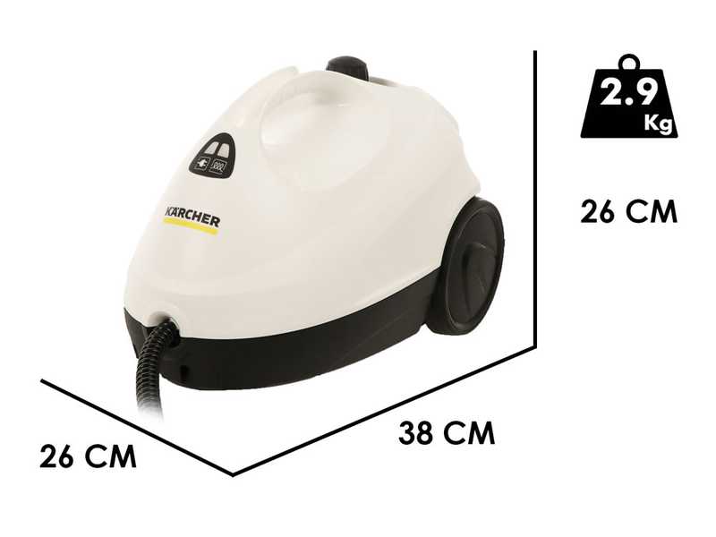 Karcher SC2 EasyFix EU - Pulitore a vapore  - 2 livelli di regolazione vapore - Potenza 1500 W