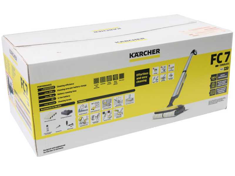 Karcher FC 7 Cordless EU - Lavapavimenti a batteria - 3 in 1 - lava, asciuga, aspira