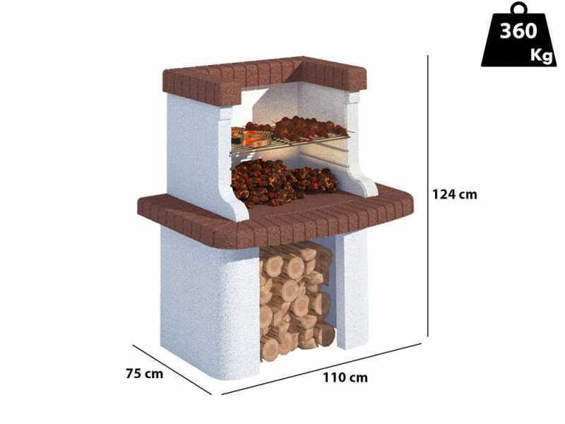 OUTLET - DIFETTI ESTETICI - Linea VZ Gavi - Barbecue in muratura a legna e carbone