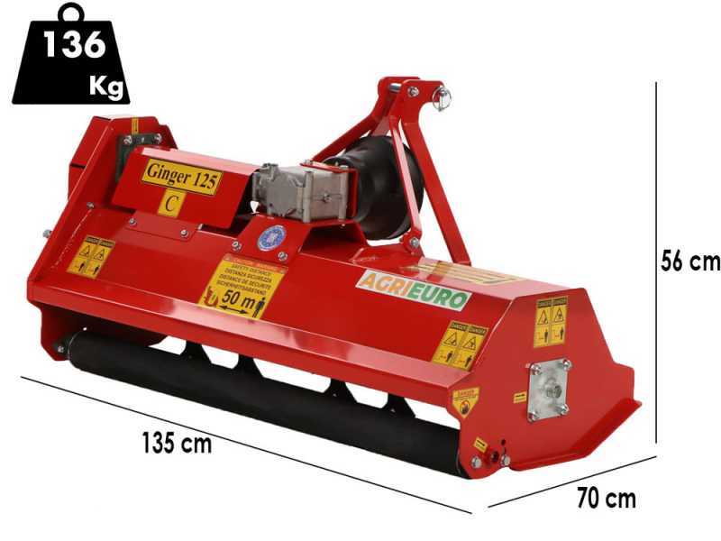 Trinciaerba per trattore GINGER 125 C - Serie leggera