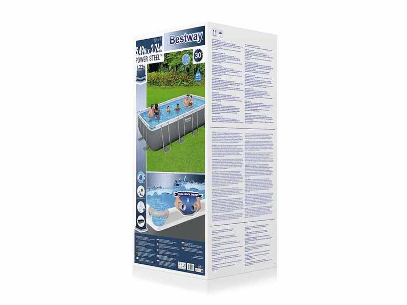 Bestway Power Steel Rettangolare 56466 - 594x274x122 cm - Piscina fuori terra