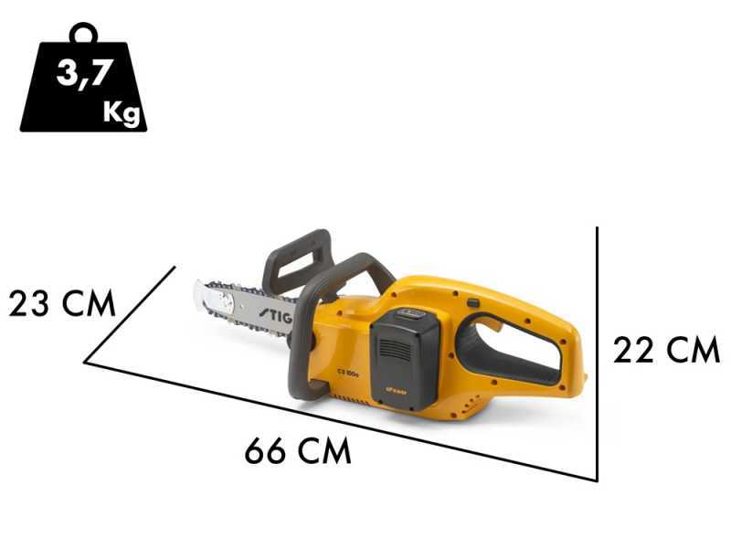 Stiga CS 100e Kit - Elettrosega a batteria 20V 4Ah - Lama da 25cm