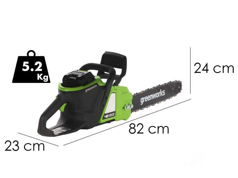 Greenworks GD48CS36K4 - Elettrosega a batteria 48V 4Ah - Lama da 36cm