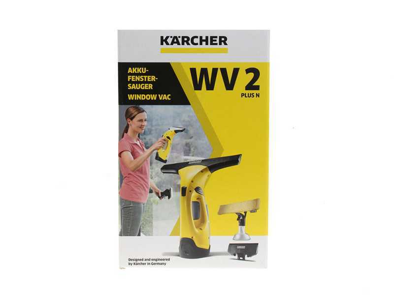 Karcher WV 2 Plus N - Lavavetri elettrico a batteria - aspiragocce portatile