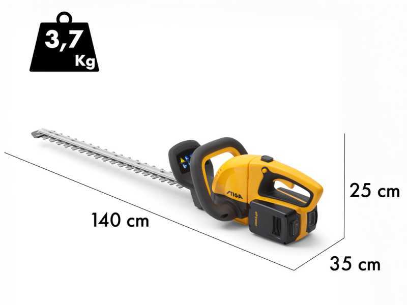 Stiga HT 300e Kit - Tagliasiepi a batteria 2x20V/2Ah - Lama da 73 cm