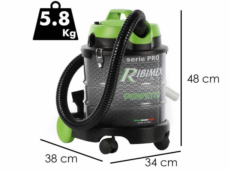 Ribimex Perfetto 20 L - Aspiracenere a bidone - 1200W