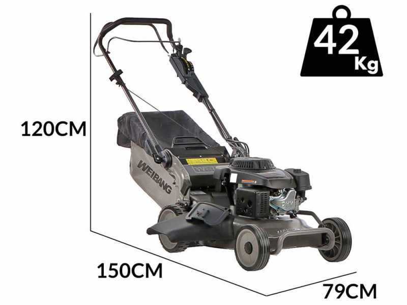 Weibang WBMWB507SCV3 - Tagliaerba trazionato a scoppio - 4in1 - Motore da 196cc