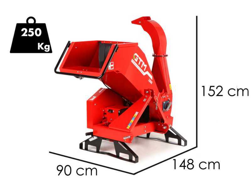 GTM Professional GTS 1800 PTO - Biotrituratore a trattore - Rotore a rullo