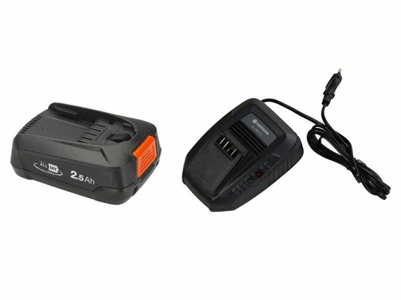 Gardena AquaBrush Patio 03/18V P4A - Lavapavimenti a batteria - con starter kit 18V - 2.5Ah
