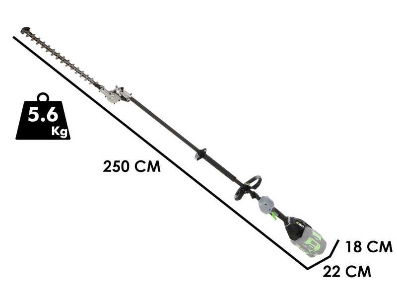 EGO Professional-X HTX 5300 PA - Tagliasiepi su asta di prolunga a batteria - 56V - lama da 53cm - SENZA BATTERIE E CARICABATTERIE