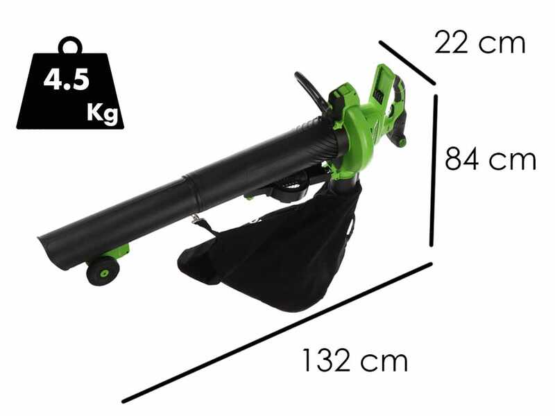 Greenworks GD40BVII - Soffiatore aspiratore a batteria - SENZA BATTERIA E CARICABATTERIE