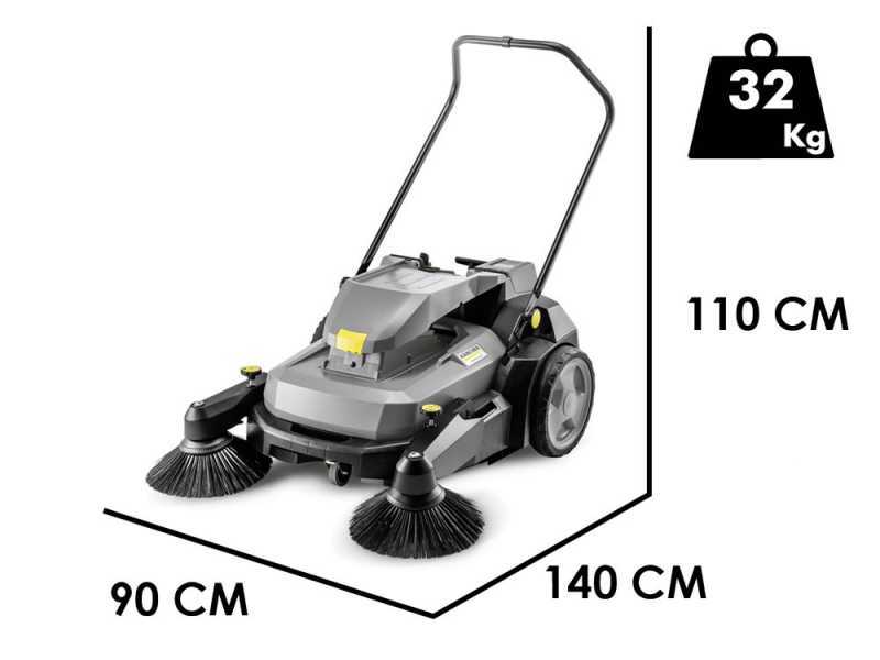 Karcher KM 70/25 C Bp 2SB - Spazzatrice a batteria con cesto di raccolta - SENZA BATTERIA E CARICABATTERIA