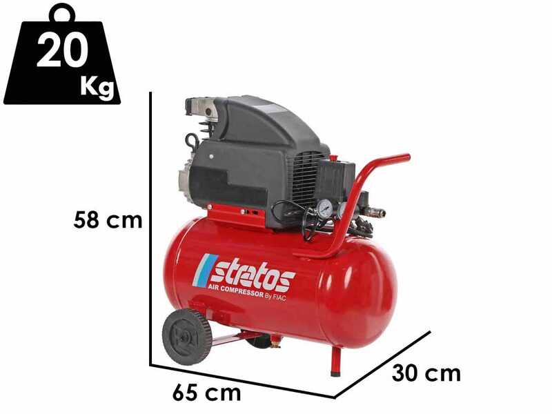 FIAC Stratos 24 - Compressore aria elettrico monofase - Motore 2 HP - 24 lt
