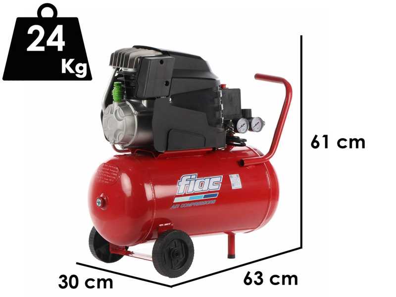 FIAC Cosmos 225 - Compressore aria elettrico monofase - Motore 2 HP - 24 lt