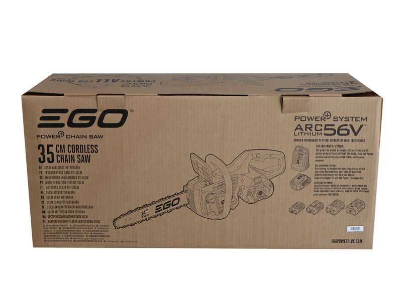 EGO CS1410E -  Motosega a batteria 56V 2.5Ah - Lama da 35cm - Tagliasiepi + Borsa porta motosega in omaggio!