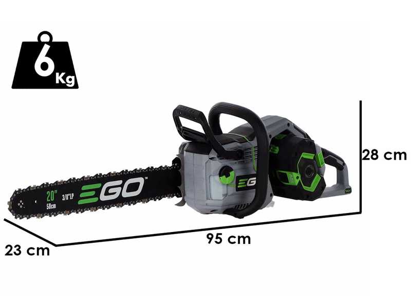 EGO CS 2000 E - Motosega a batteria 56V 6Ah - Lama da 50cm