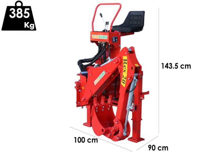Retroescavatore per trattore RES20 con spostamento laterale