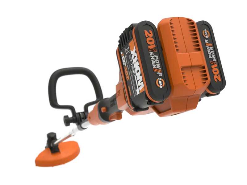 Worx WG183E - Decespugliatore a batteria 40V 2x20/2Ah + in omaggio 2x20/2Ah