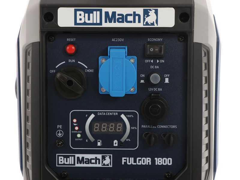 BullMach Fulgor 1800 - Generatore di corrente ad inverter 2 kW - Continua 1,8 kW monofase