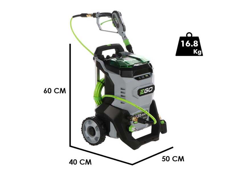 EGO HPW2000E - Idropulitrice a batteria - 180 bar - 6.5 l/min - 2x 56V - 7.5Ah